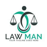 Law Man Vector Logo Design