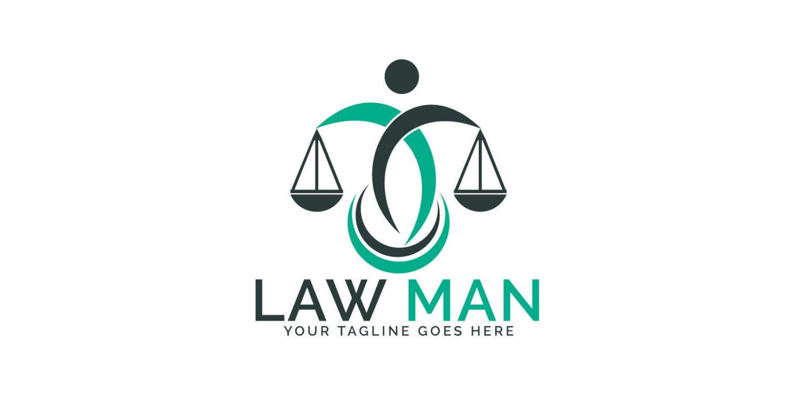 Law Man Vector Logo Design