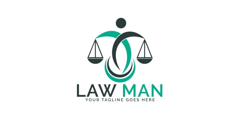 Law Man Vector Logo Design