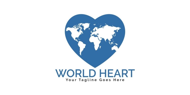 World Heart Logo Design