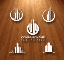 3D blue Building Logo Design template Screenshot 1