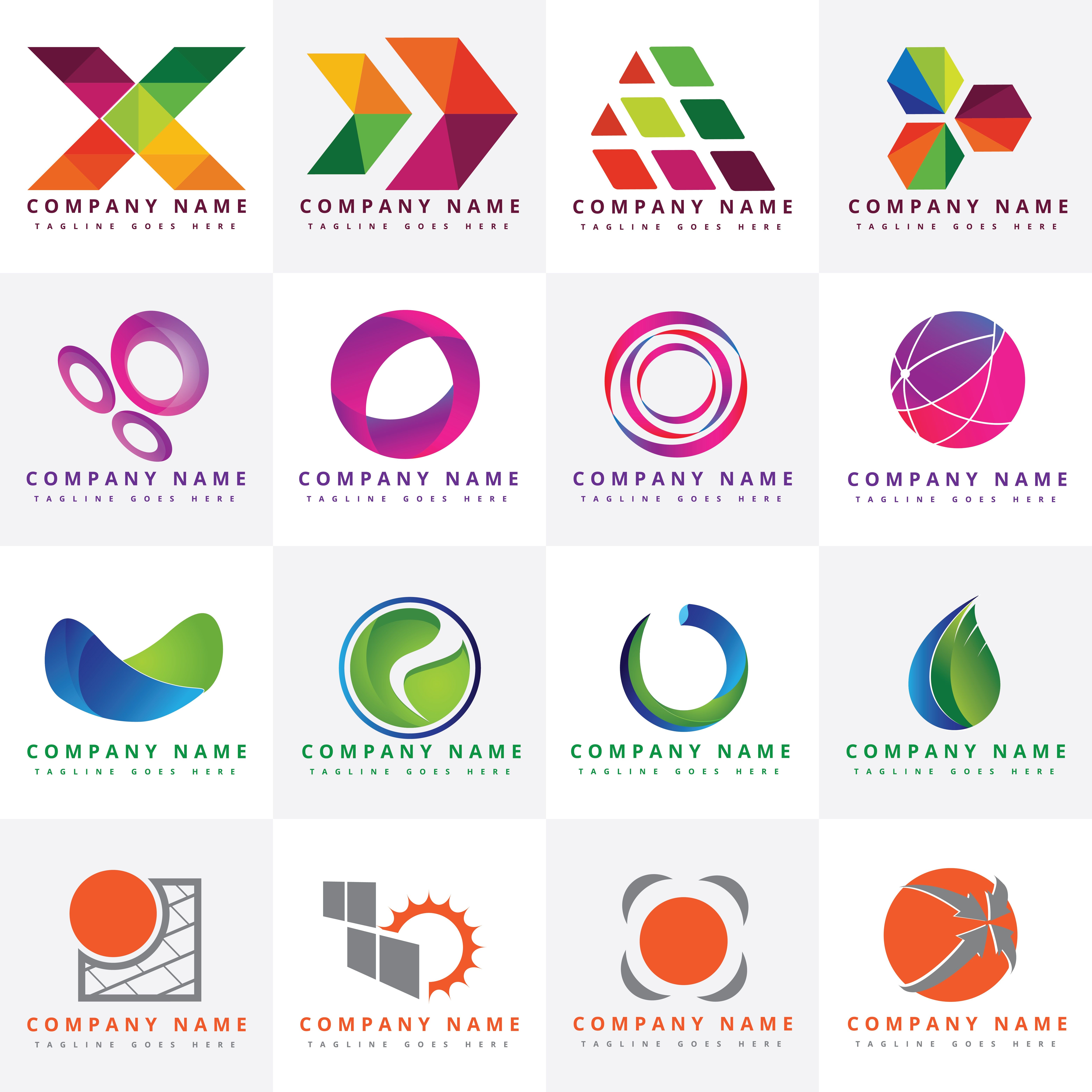 16 Beautiful Colorful Vector Logo Design Templates by OkanMawon | Codester