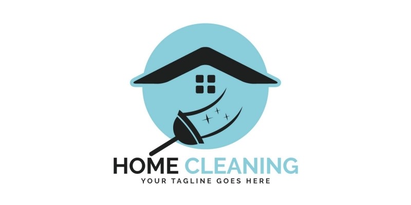 Home Cleaning Vector Logo Design