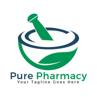 Pure Pharmacy Vector Logo Design