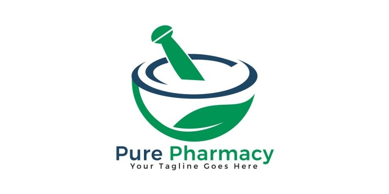 Pure Pharmacy Vector Logo Design