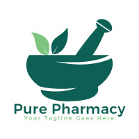 Pure Pharmacy Vector Logo Design