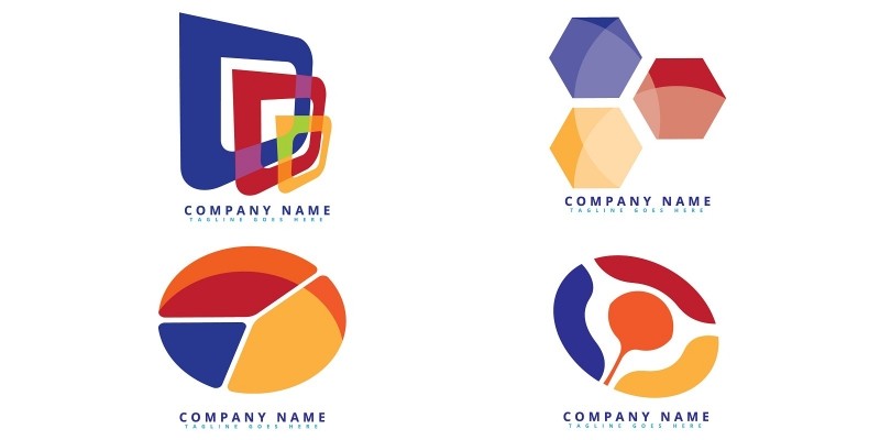 Abstract Colorful Logo Template In Modern Style