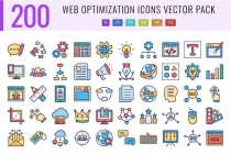 200 Web Optimization Vector Icons Pack Screenshot 1