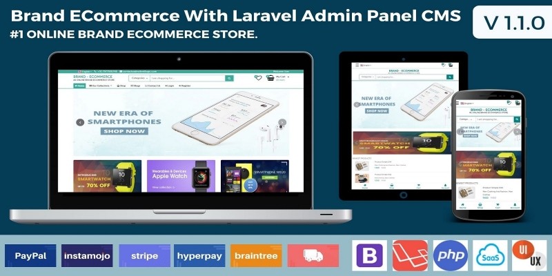 Brand Ecommerce Laravel CMS