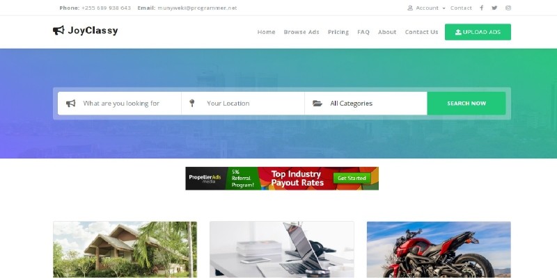 JoyClassy - Complete Classified Ads Script