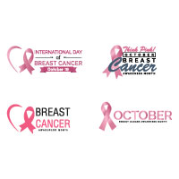 Breast Cancer October Awareness Month Logo