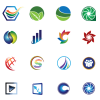 colorful-logo-icon-set-vector-image