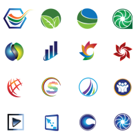 Colorful Logo Icon Set Vector Image