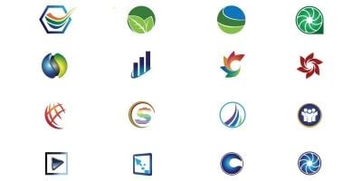 Colorful Logo Icon Set Vector Image
