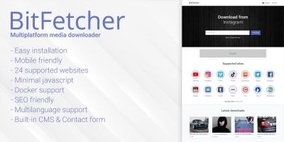 Bitfetcher - Multiplatform Media Downloader Script