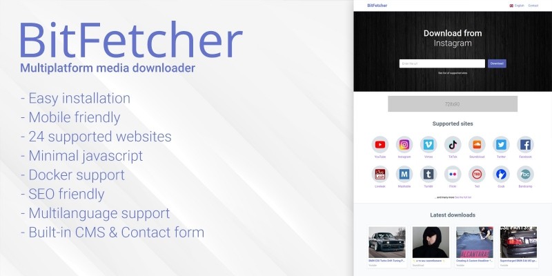Bitfetcher - Multiplatform Media Downloader Script