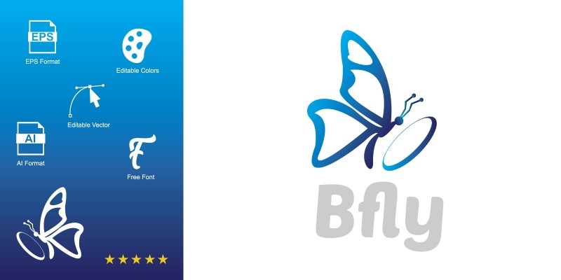 Bfly Logo Template