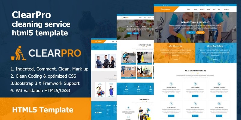 ClearPro - Cleaning Service HTML5 Template 