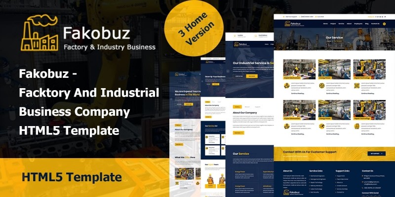 Fakobuz - Facktory And Industrial HTML5 Template