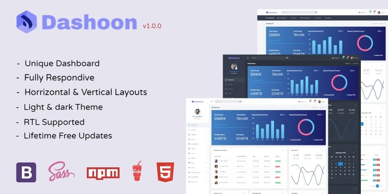 Dashoon - Responsive Bootstrap 4 Admin Dashboard