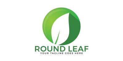 Round Leaf Logo Design