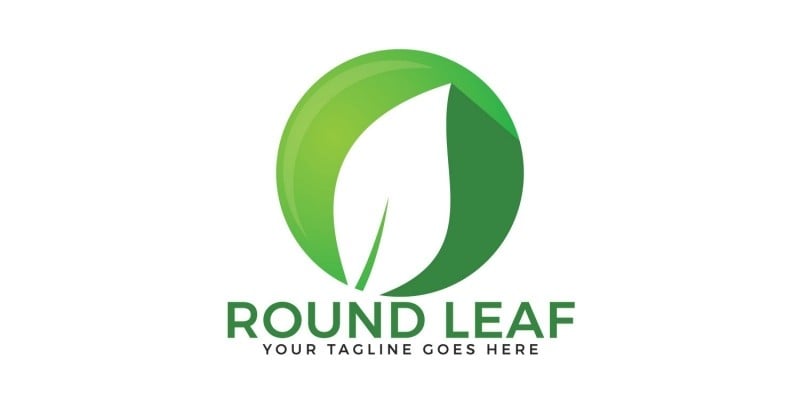 Round Leaf Logo Design