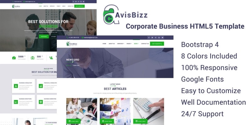 AvisBizz - HTML Template