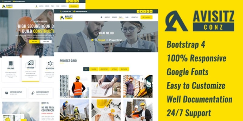 AvisitzConz - Construction HTML5 Template