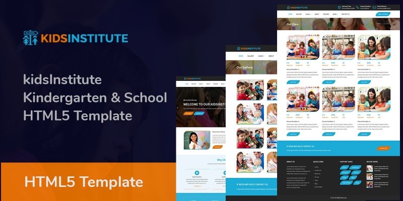 KidsInstitute -  Kindergarten School HTML Template