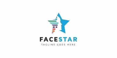 Tecnology face logo