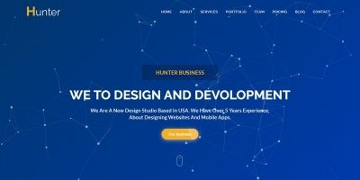 Hunter - One page Corporate HTML5 Template