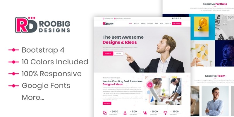 Roobig Designs - HTML Template