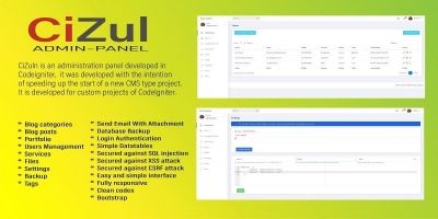 CiZuln Admin Panel CMS Script