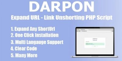 DARPON Expand URL - Link Unshorting PHP Script