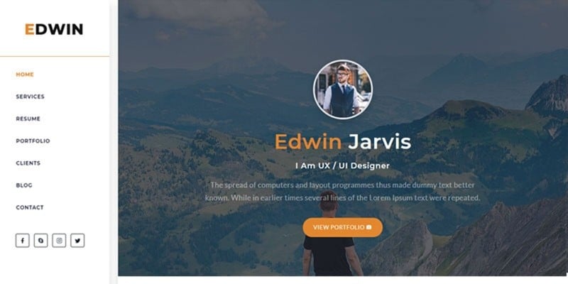 Edwin - HTML Portfolio Template