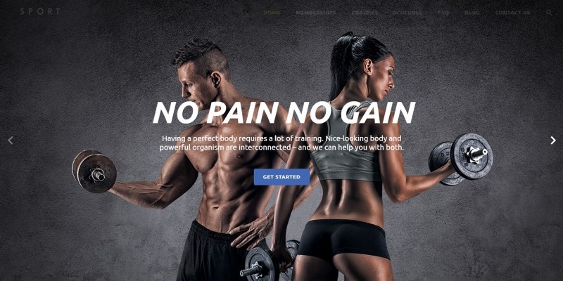 Universal HTML Template For Fitness