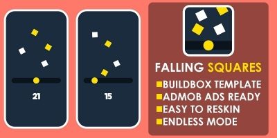 Falling Squares - Buildbox Template BBDOC File