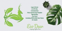 Eco Deer Logo Template Screenshot 2
