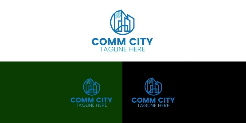 Real Estate City Logo Design Template