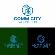 Real Estate City Logo Design Template Screenshot 1