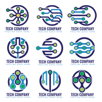 Professional Tech Logo Design Template