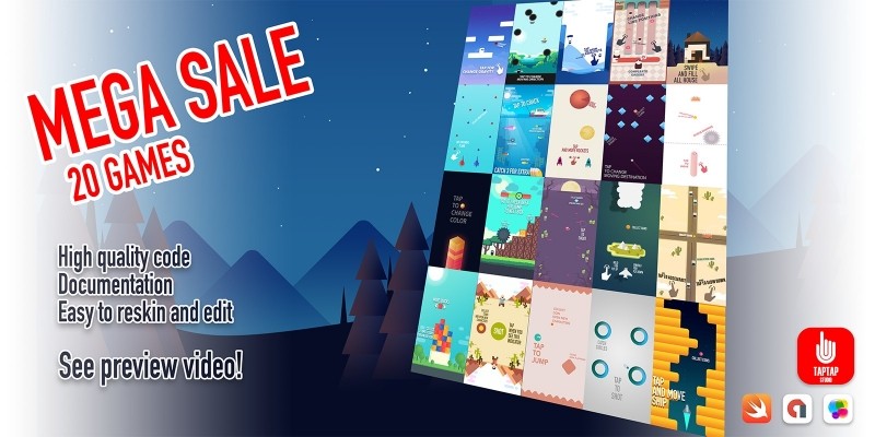 Mega Sale - 20 iOS Game Source Code