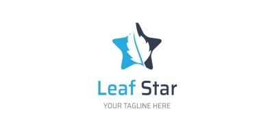 Star Leaf Shape Logo 