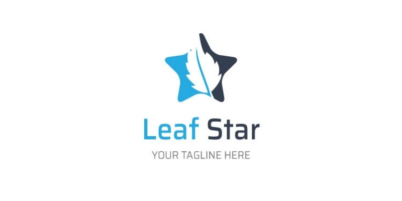 Star Leaf Shape Logo 