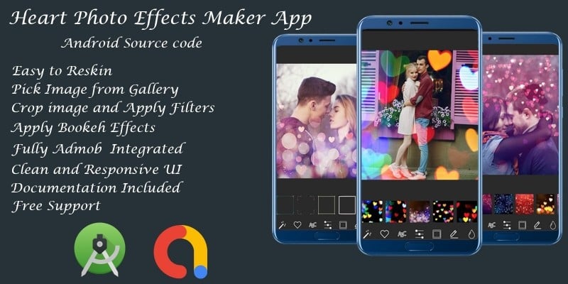 Heart Photo Effects Maker App- Android Studio Code
