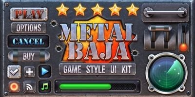 Metalbaja – Military Game GUI Kit