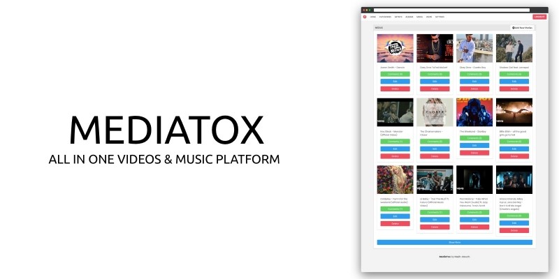 Mediatox - Videos And Music Platform Node.JS