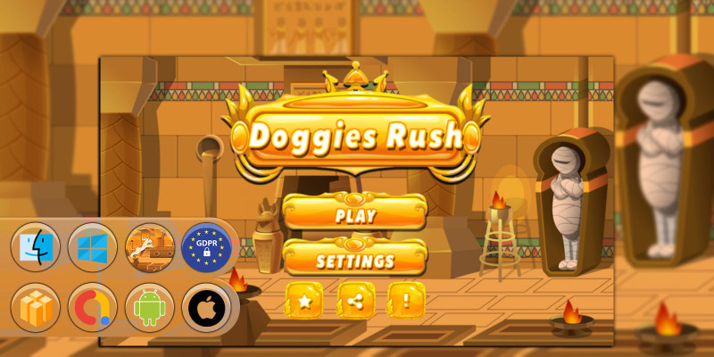 Doggies Rush - Buildbox Template