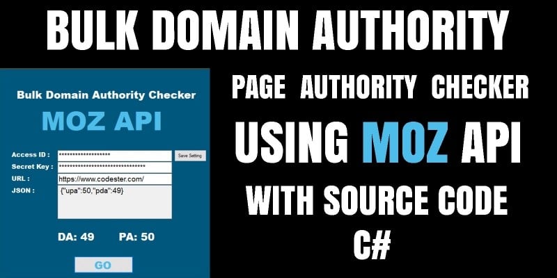 Bulk Domain Authority Checker C#