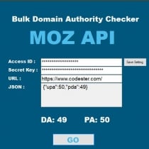 Bulk Domain Authority Checker C# Screenshot 2